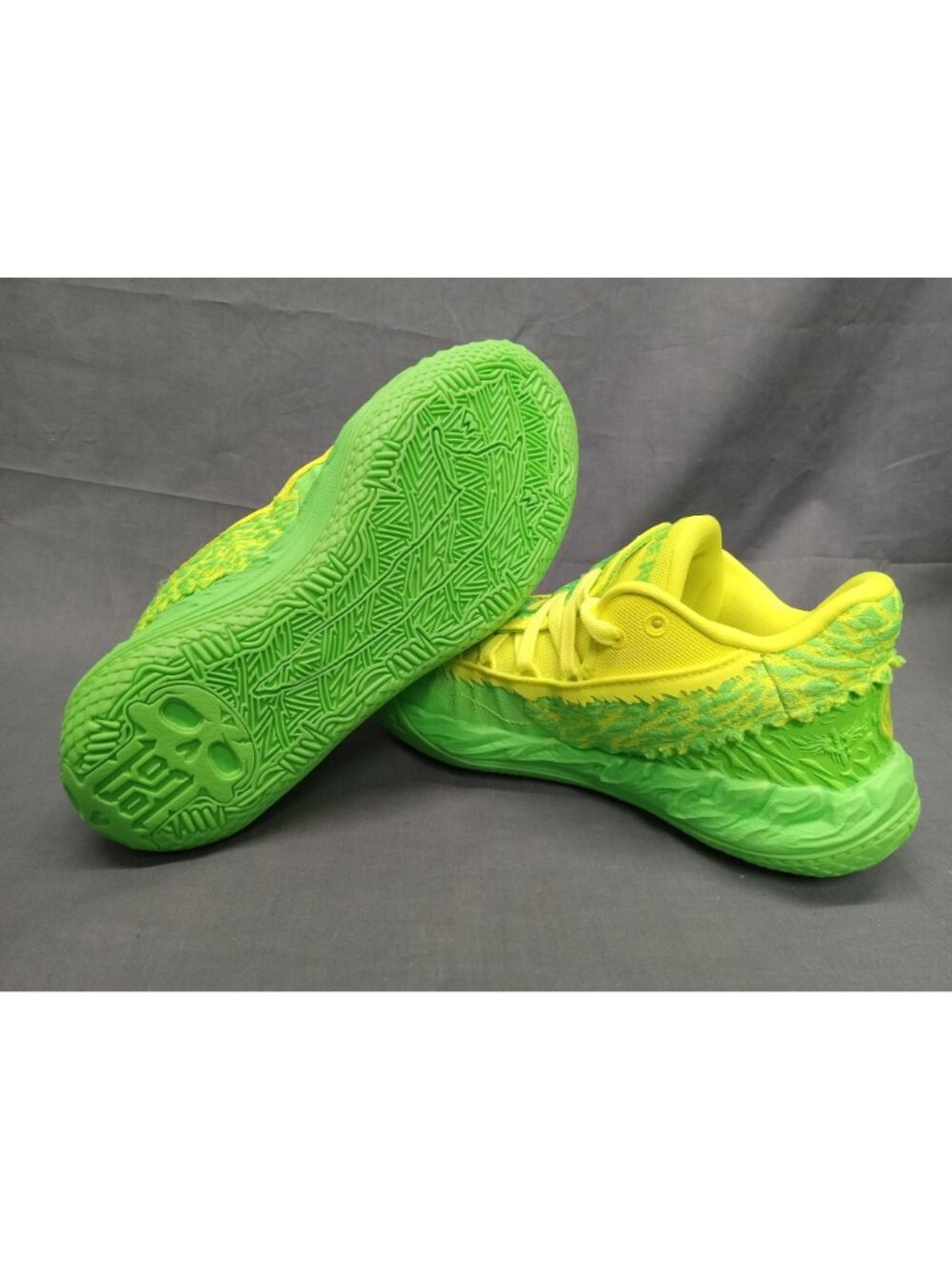 Puma LaMelo Ball MB.05 'Flourish' Sneaker Green Yellow Boys Size 4.5 NEW IN BOX! - Picture 2 of 12